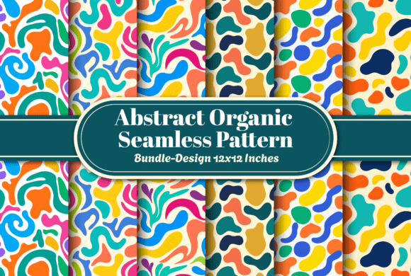 Abstract Organic Seamless Pattern Bundle for Crafting and Design