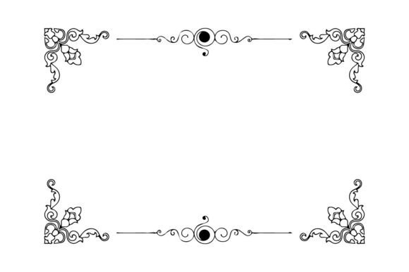 Black Vintage Decorative Ornament and De Graphics