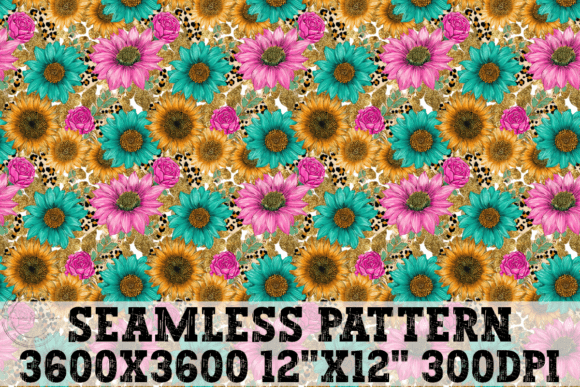 Bright Flowers Cheetah Pattern: Graphics & Patterns for Local Branding