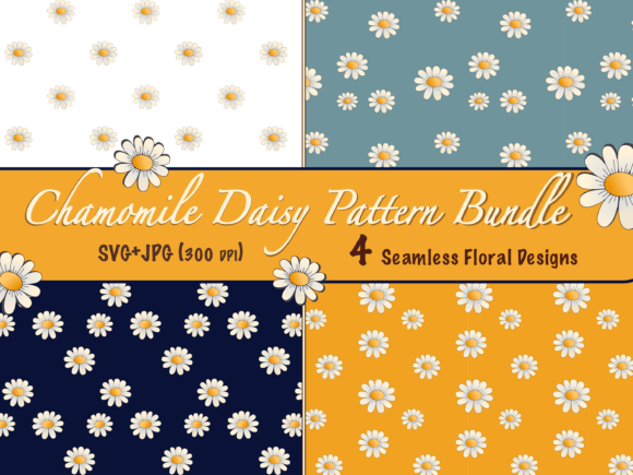 Chamomile Daisy Seamless Pattern Bundle Review