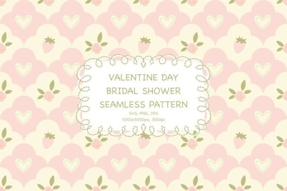 Cottagecore Valentine Pattern SVG PNG