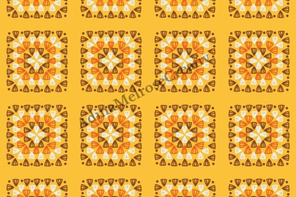 Crochet-Inspired Granny Squares Pattern: Graphics & Illustrations