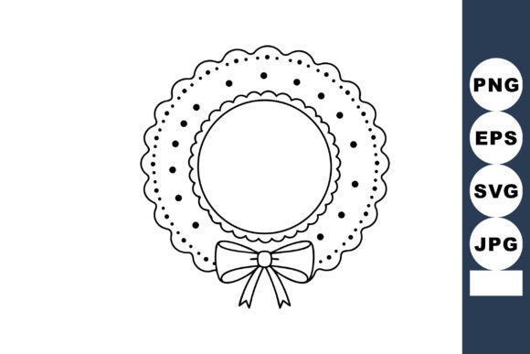 Decorative Round Lace Doily with Bow Rib Graphics