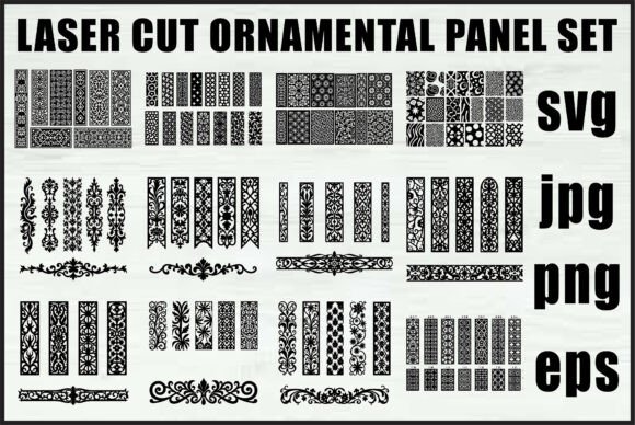 Elegant Laser Cut Panel Designs: Graphics for Crafts & Content