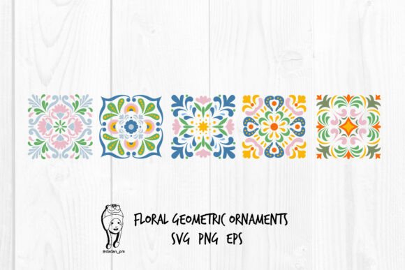 Floral Mandalas and Square Ornaments Graphics