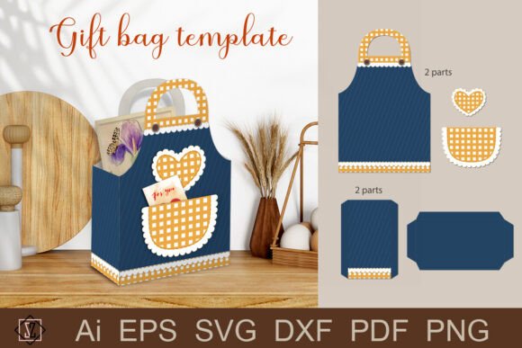 Gift Bag Template Apron. DIY: Graphics for Crafts