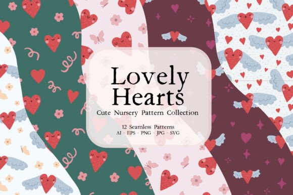 Graphics and Patterns for Playful Local Branding with Lovely Hearts
