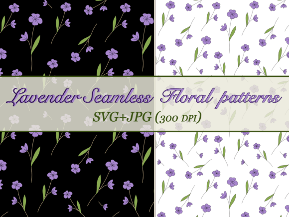 Lavender Seamless Floral Patterns