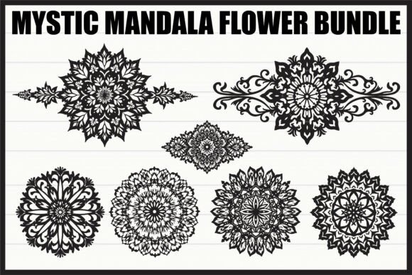 Mystic Mandala Flower Vector Bundle