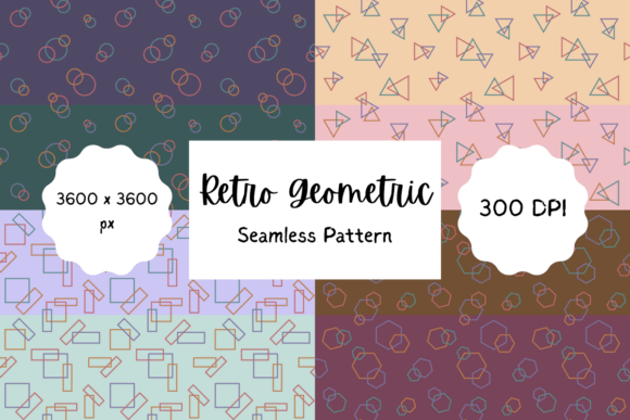 Retro Geometric Seamless Pattern Design for Creative Projects