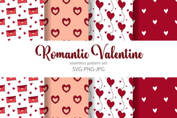 Romantic Valentine Prints Set for Marketing and Branding