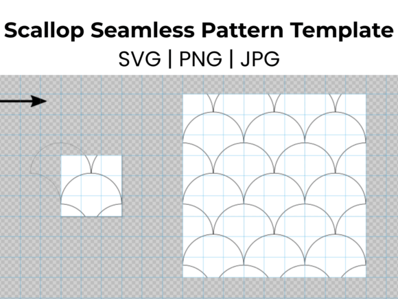 Scallop Seamless Pattern Template for Local Business Branding