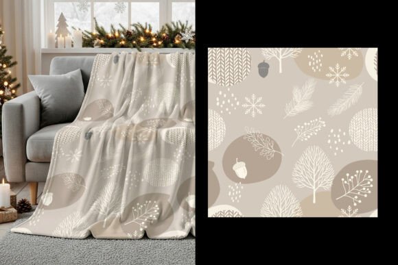 Seamless Winter Nature Pattern Blanket Embroidery Review
