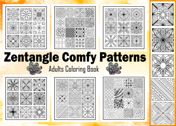 Zentangle Comfy Patterns Adults Coloring